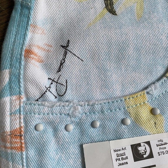 LANCA PERFUME Skirt SZ 8 A1A Mini Low Comfort Cold Washed Denim Made in Brazil - Picture 6 of 12